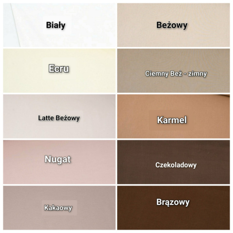 wybierz kolor bawełny wewnątrz